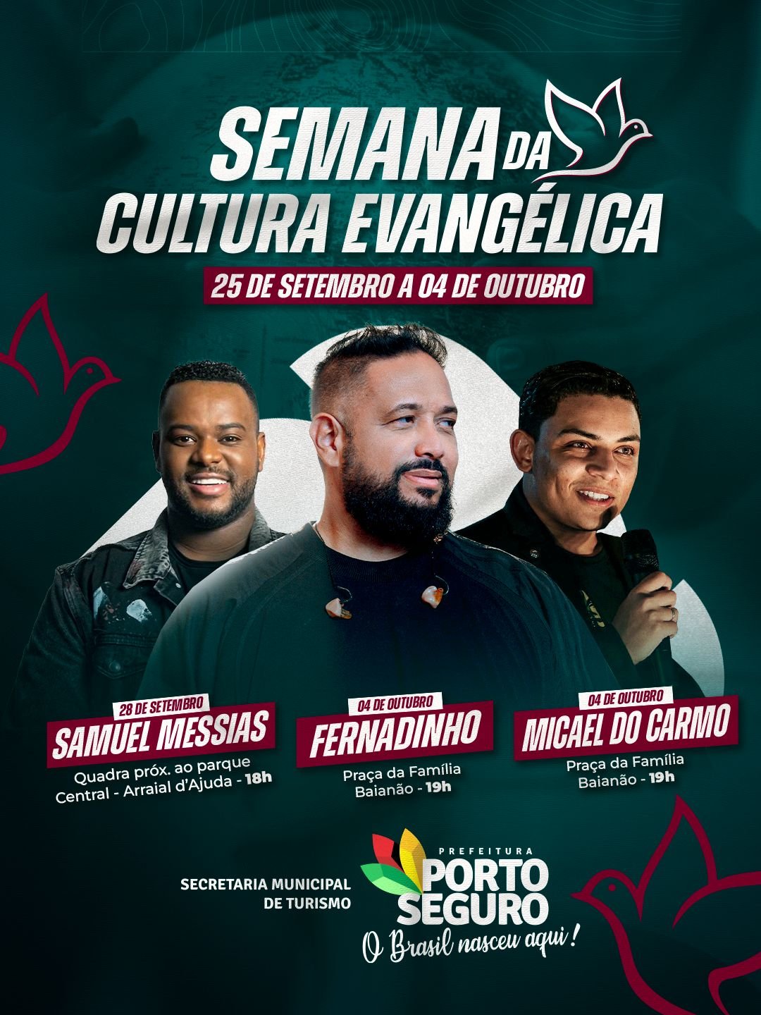 Semana da Cultura Evangélica começa em Porto Seguro com noite de unção e palavra