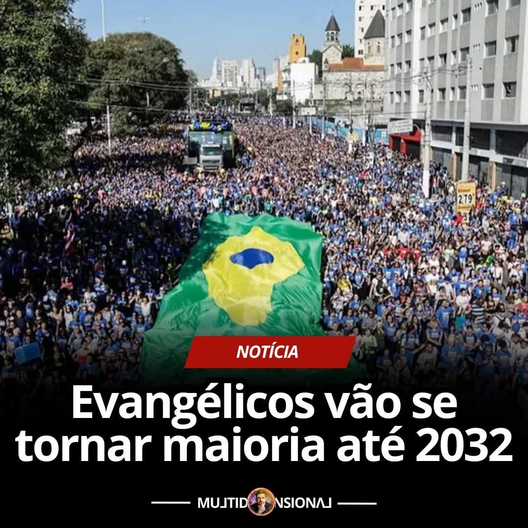 O número de evangélicos no Brasil continua crescendo em ritmo acelerado