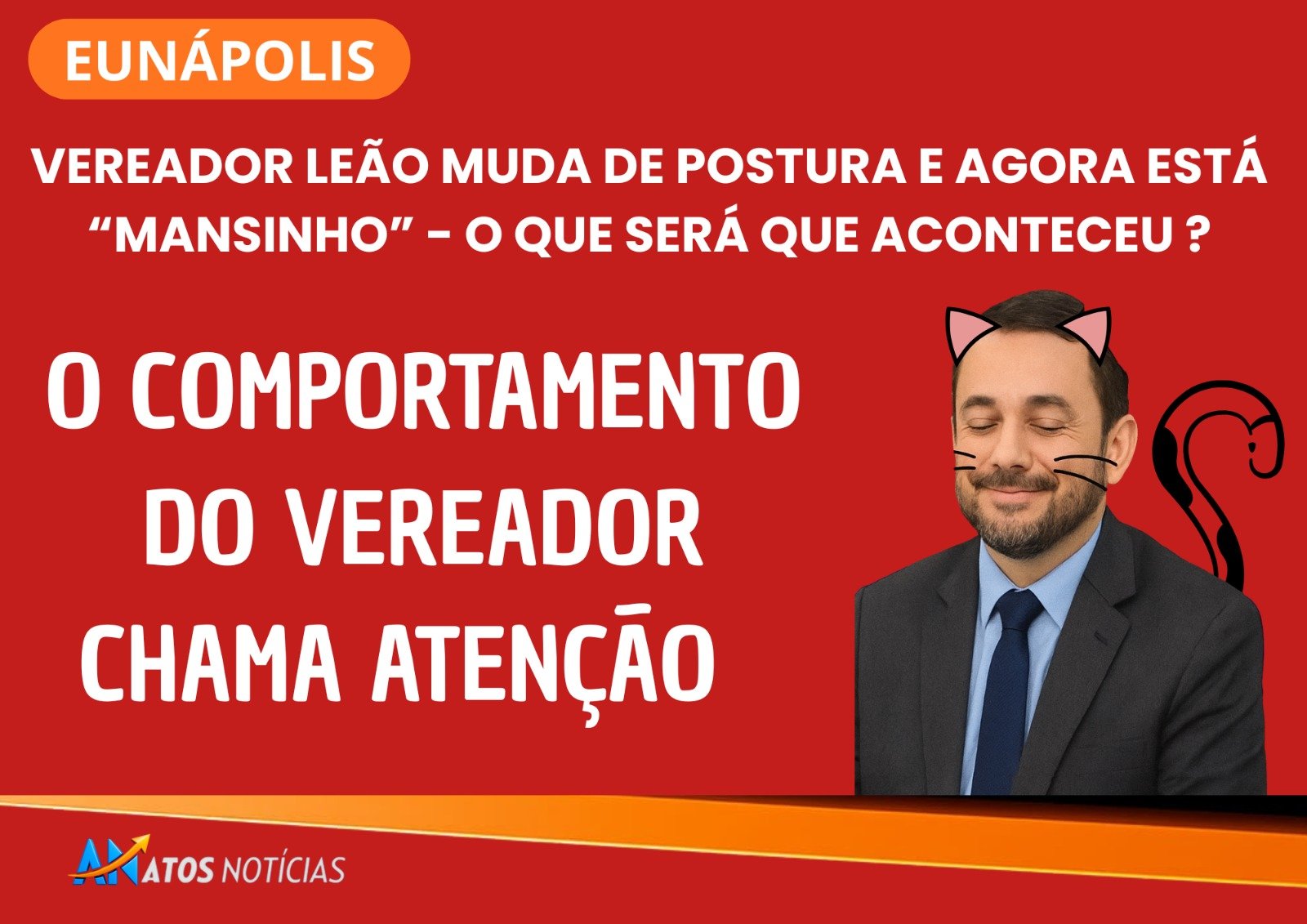Vereador Leão muda de postura e agora está mansinho o que será que aconteceu