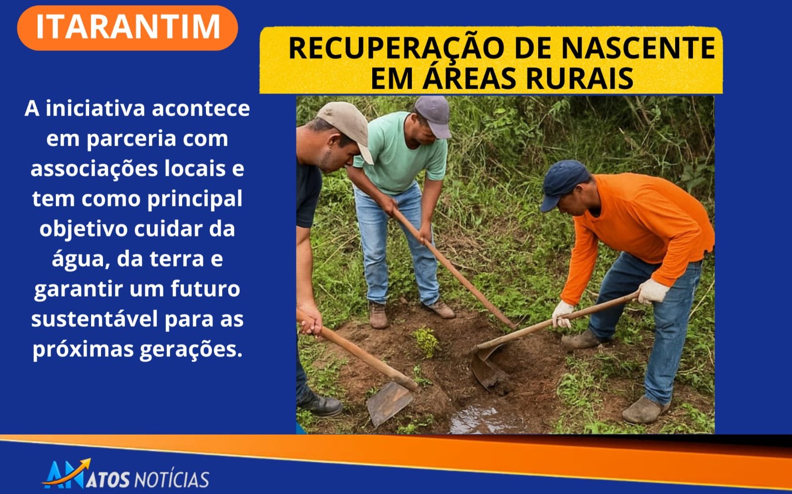 Prefeitura de Itarantim realizou ação de recuperação de nascentes em áreas rurais
