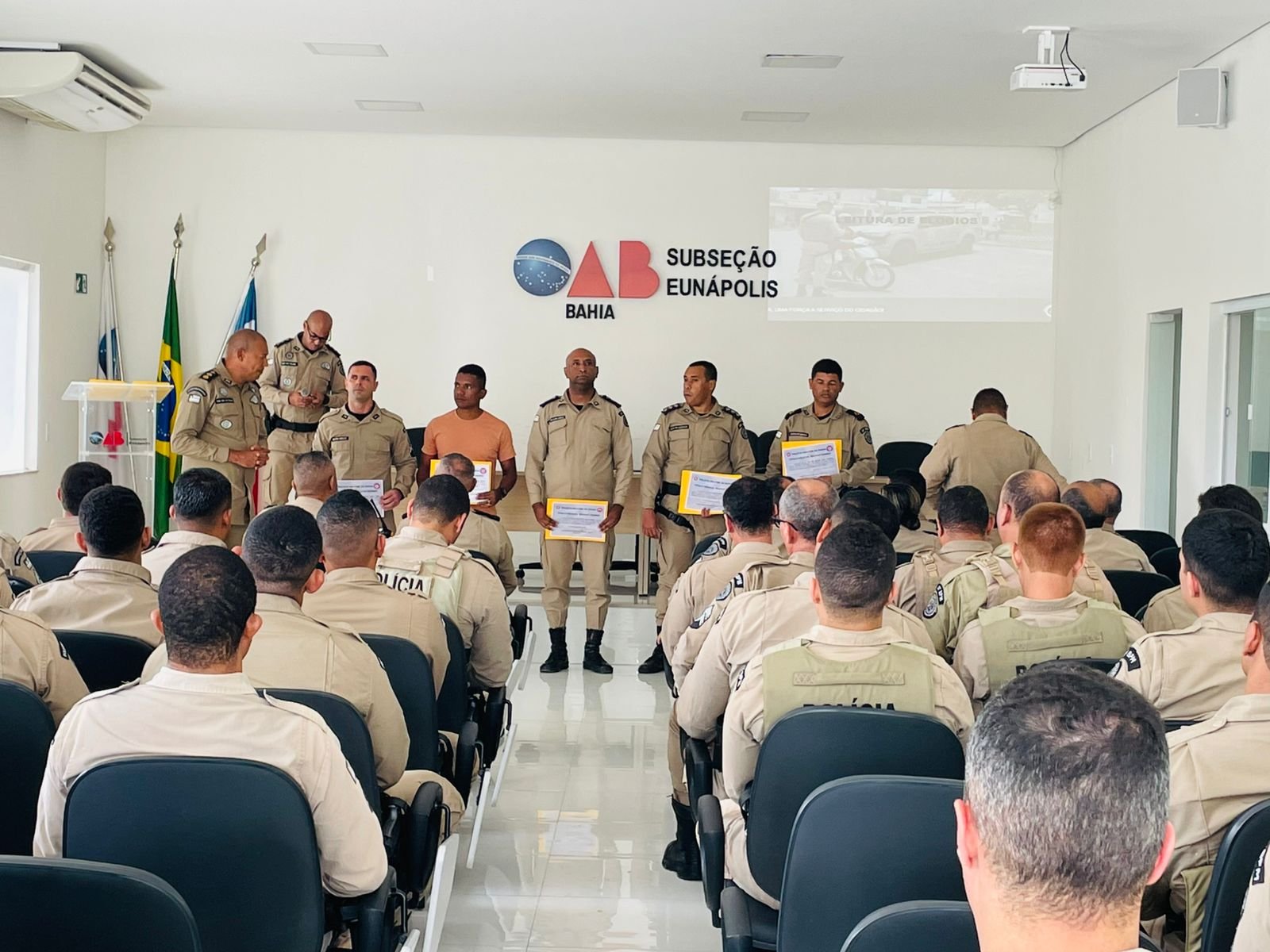 Primeiro encontro com efetivo sob Comando do Tenente-Coronel Telmo