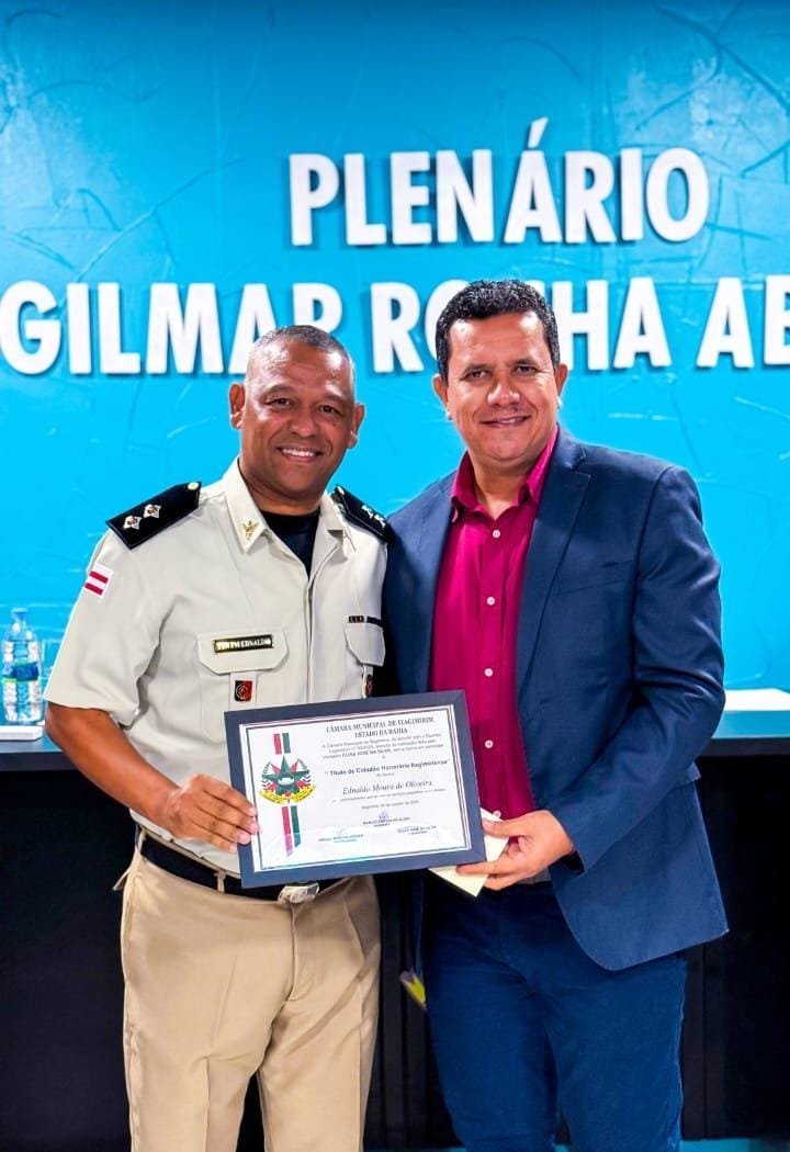 Tenente Ednaldo Moura recebe título de Cidadão, em Itagimirim-Bahia