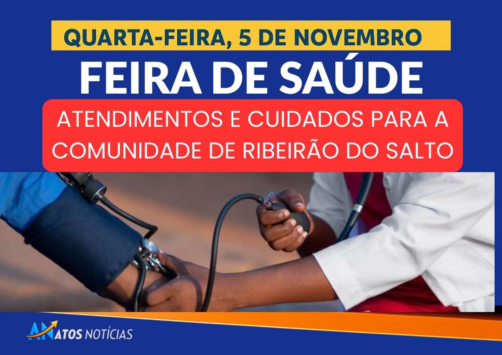 Feira de Saúde levará atendimentos e cuidados para a comunidade de Ribeirão do Salto