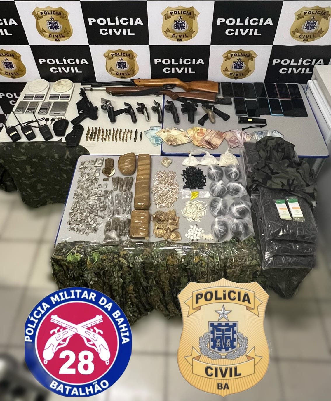 Grande operação da polícia, em Itabela-Bahia