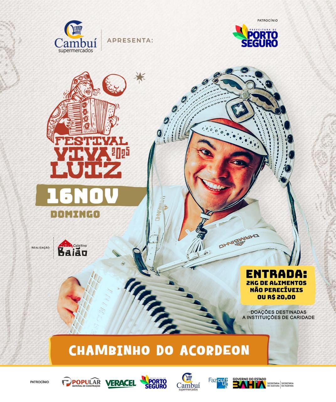 Festival Viva Luiz 2025: o forró autêntico embala a Cidade Histórica de Porto Seguro