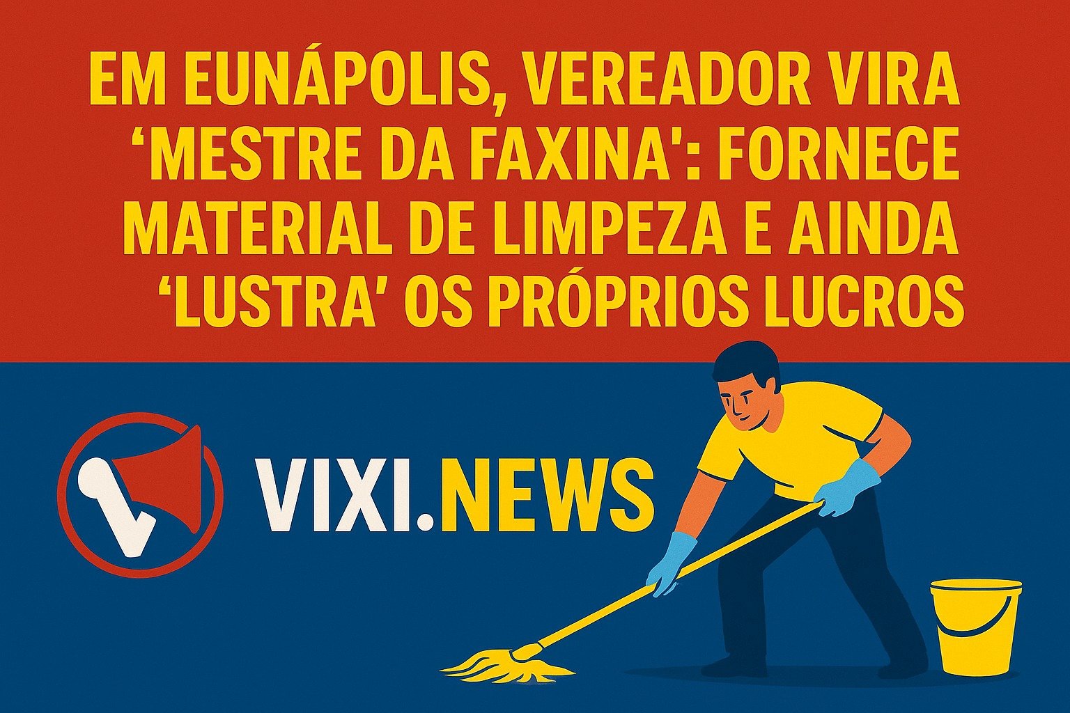 Em Eunápolis, Vereador Vira Mestre da Faxina, Fornece Material de Limpesa e Ainda Lustra os Próprios Lucros