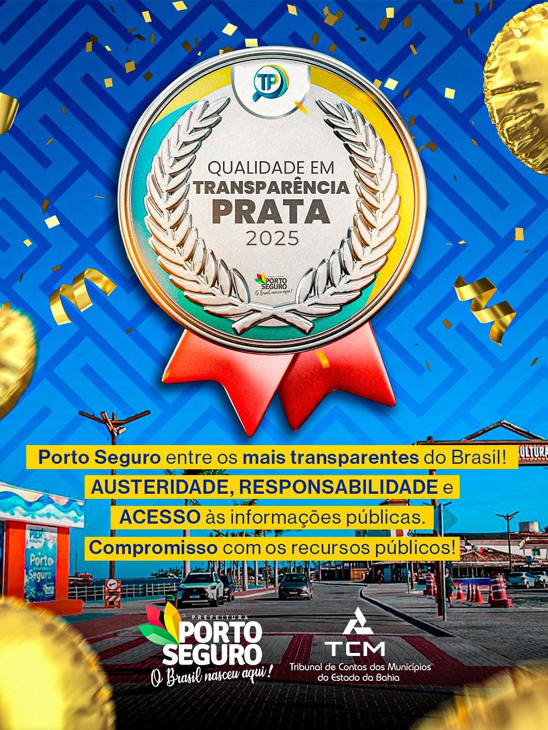 Porto Seguro conquista selo prata de transparência pública pelo terceiro ano consecutivo