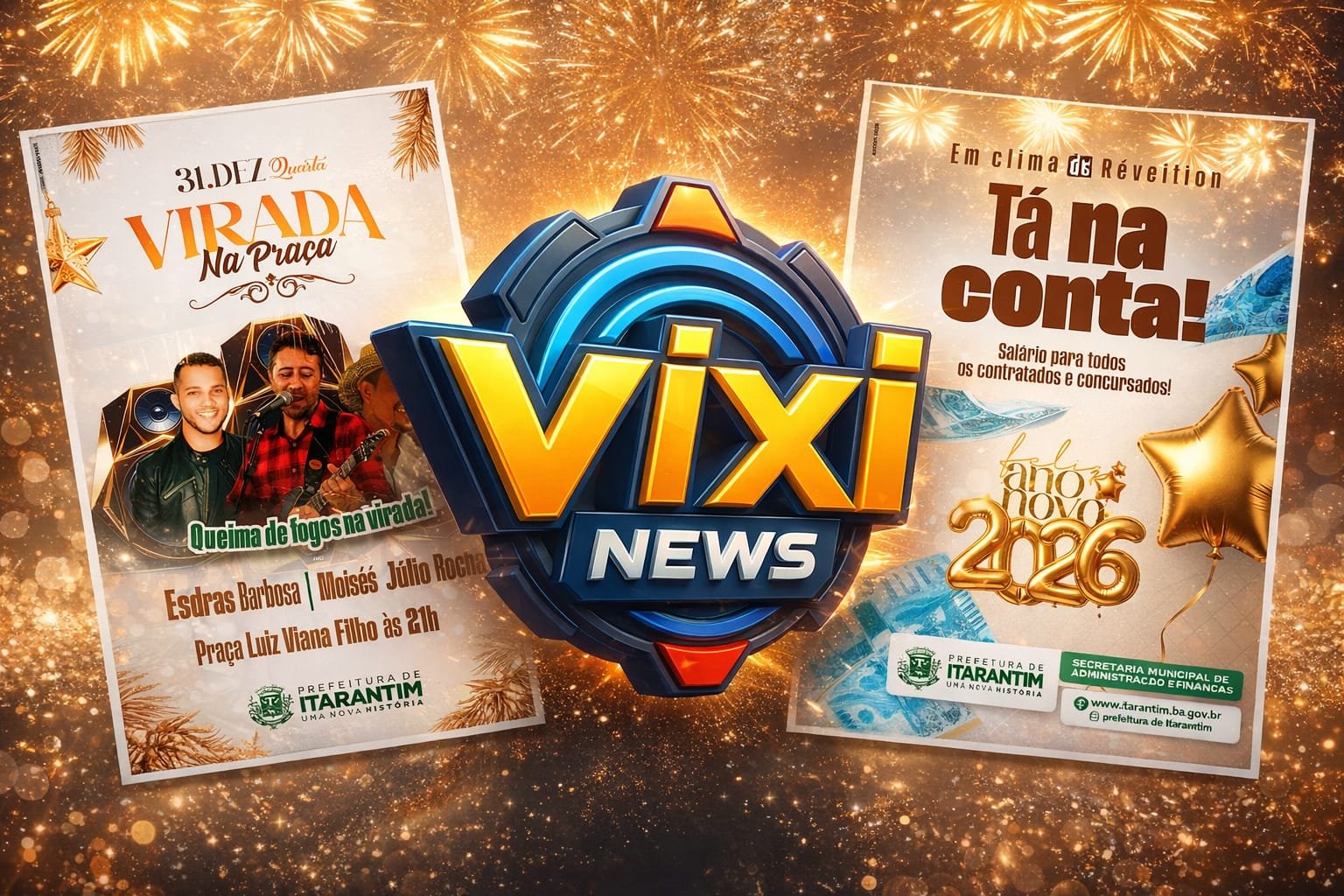 Prefeitura de Itarantim paga servidores antes do Réveillon e anuncia grande festa da virada na Praça Luiz Viana