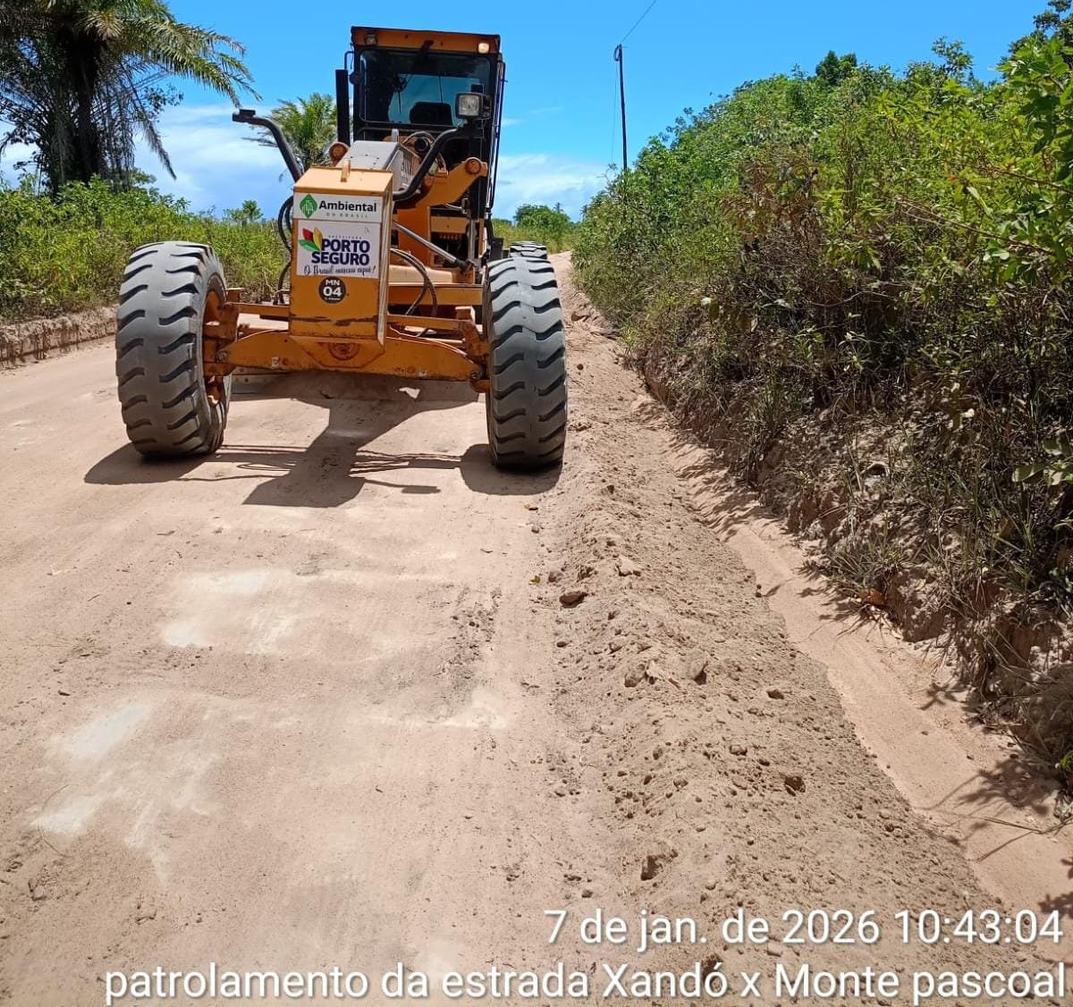 Equipes realizam patrolamento nas estrdas da região de Caraíva e Barra Velha