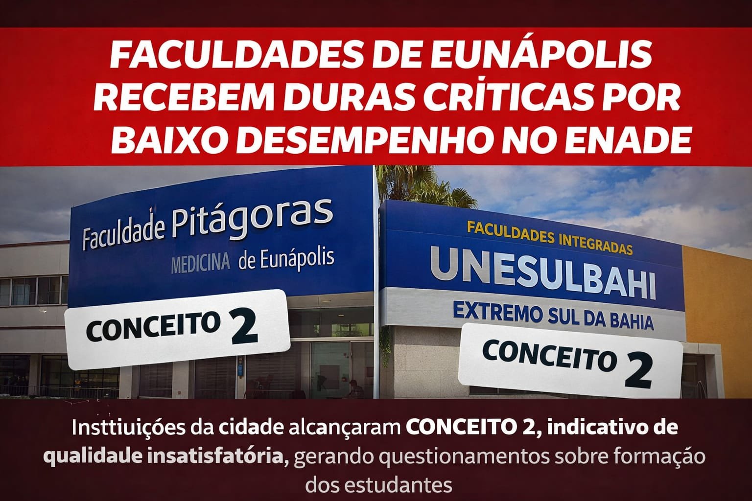Qualificação das Faculdades de Eunápolis: Uma Análise Crítica sobre os Conceitos do ENADE