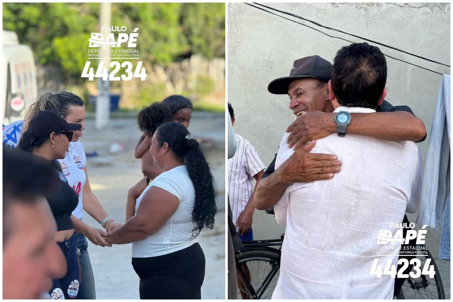 Eleições 2026: Paulo Dapé é recebido com entusiasmo e carinho pelos moradores do Paquetá