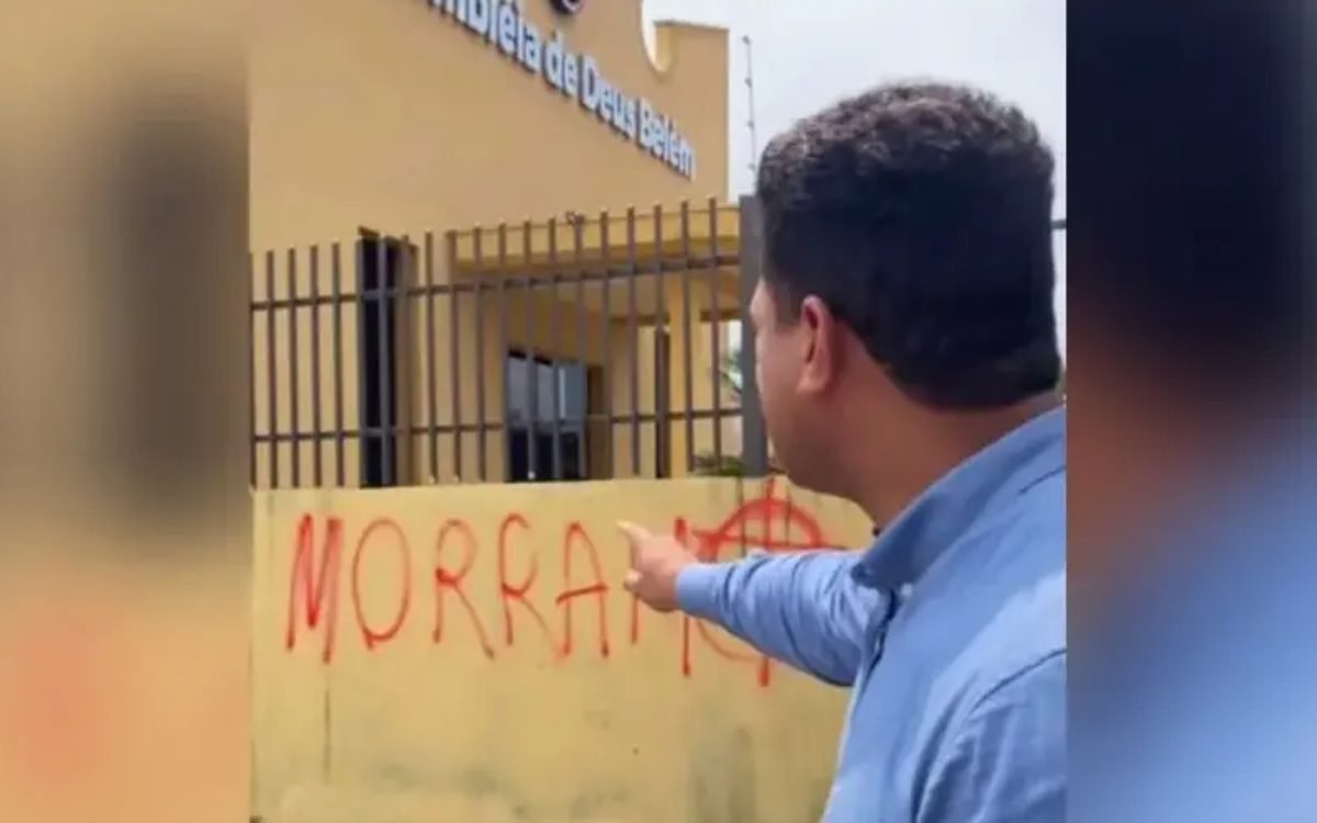 Igreja evangélica é alvo de pichações em MS